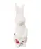 Deko-Hase mit Blumen weiß