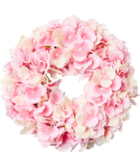Kranz aus künstlichen Hortensien