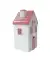 Deco huis wit/roze