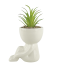 Kunstsukkulente im Figurentopf hellgrün