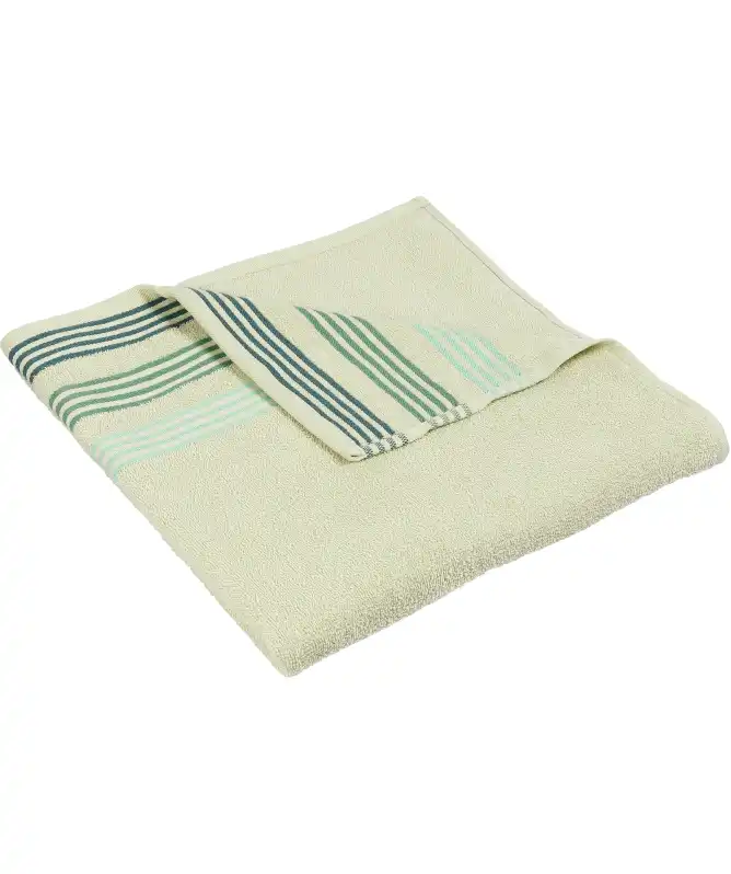 Duschtuch mit gestreiften Bordüren