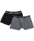 Retro Boxershorts in Melange schwarz melange