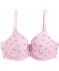 Biustonosz z fiszbinami różowy z nadrukiem