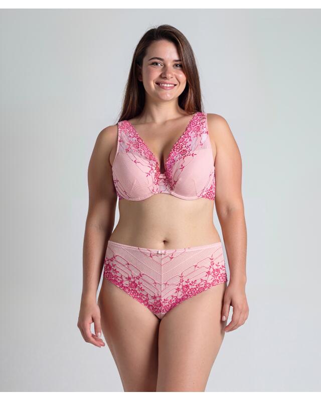 Soutien-gorge à armatures en dentelle femme, rose — KiK, produit allemand authentique au Maroc