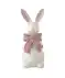 Zając dekoracyjny wielkanocny biały/różowy