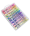 Mini gelstiften in een plastic etui kleurrijk