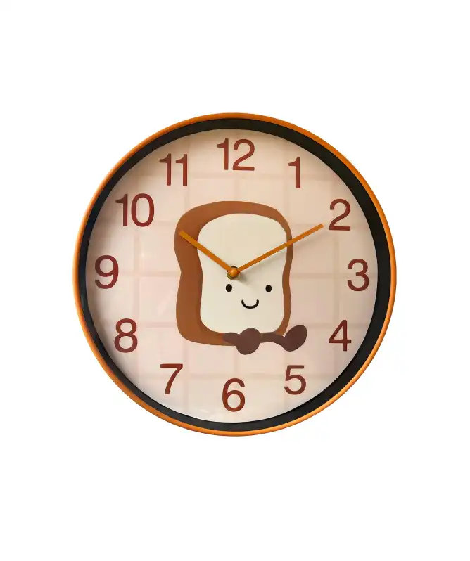 Wanduhr mit Frühstücksmotiv