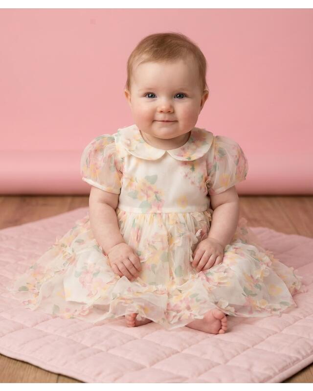 Party dress for baby girls, light pink (KiK Festliches Kleid (hellrosa)) — KiK, authentic German product in Morocco