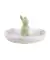 Keramikteller Hase weiß/grün