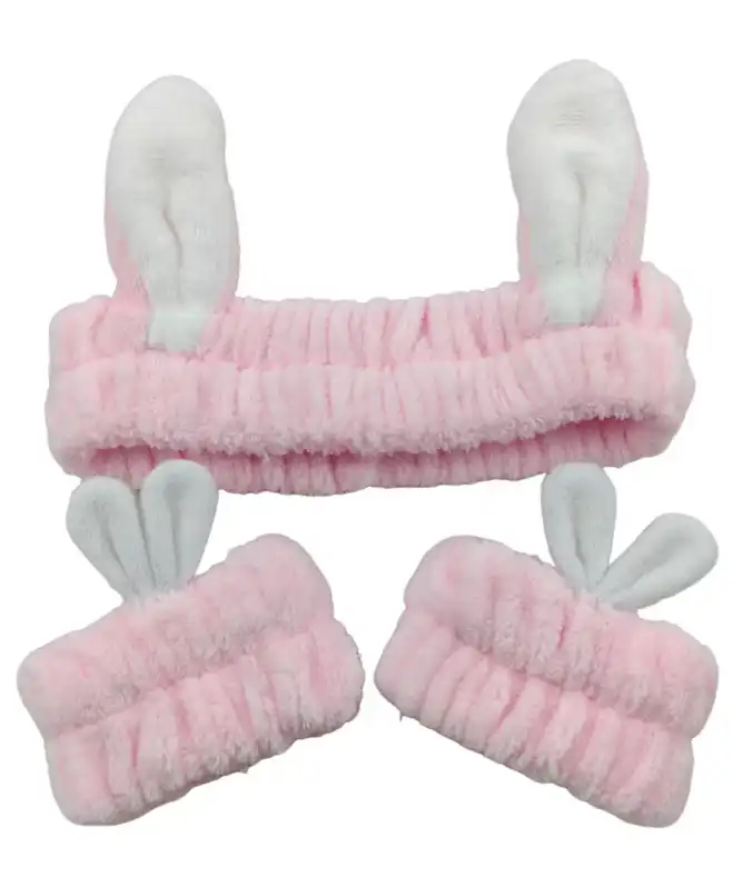 Kosmetik-Stirnband + Handgelenkschützer