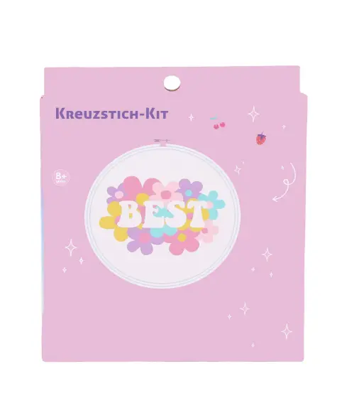 Kreuzstich-Set mit Stickrahmen