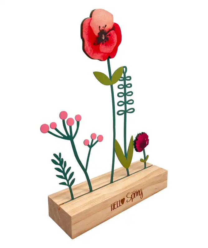 Lente deco op standaard