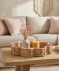 Deko-Tablett in Blumenform rosa