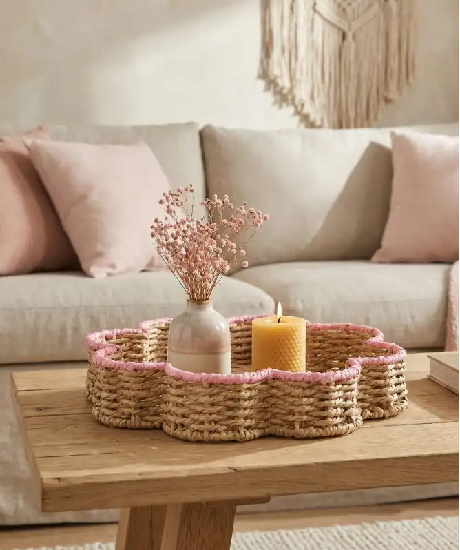 Deko-Tablett in Blumenform