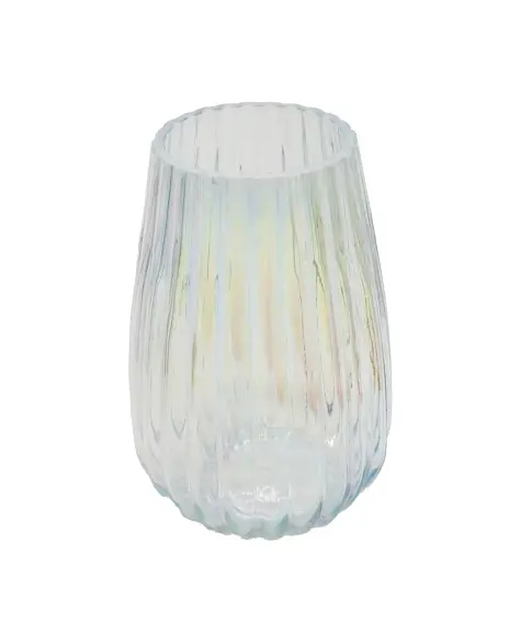 Glasvase Rillen