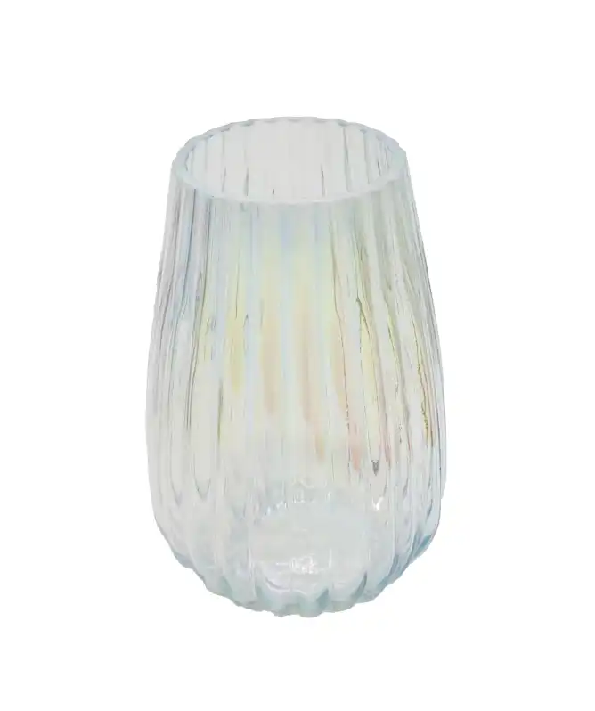 Glasvase Rillen