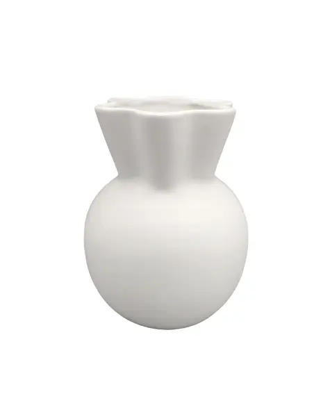 Keramikvase Wellenrand