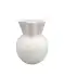 Keramikvase Wellenrand weiß