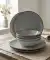 Geschirrset "Natur Look" grau