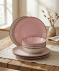 Geschirrset "Natur Look" rosa