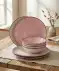 Geschirrset "Natur Look" rosa