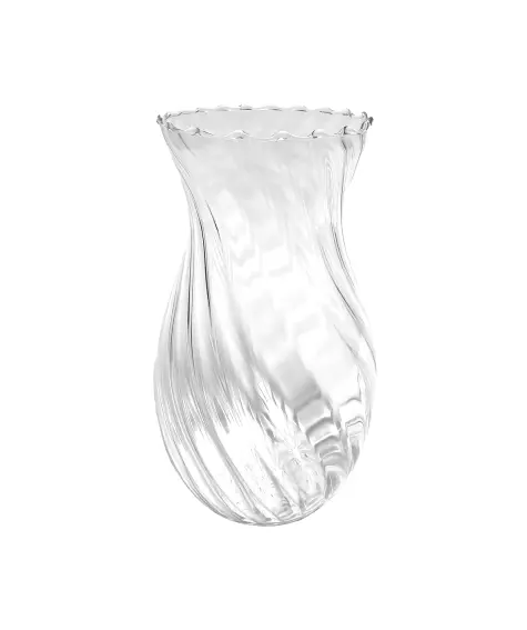 Glasvase mit bauchiger Form