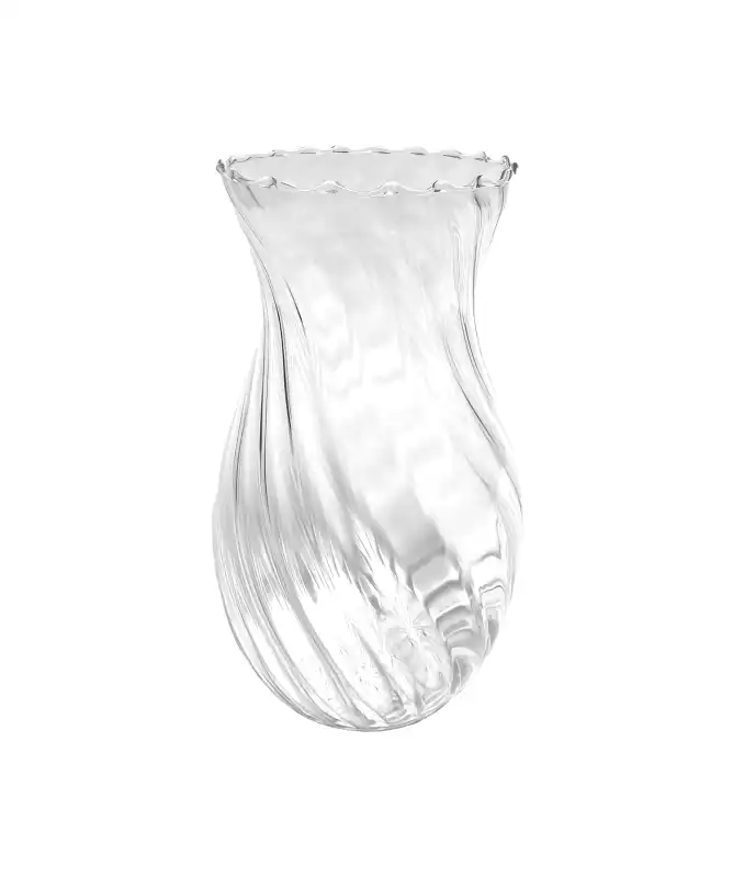 Glasvase mit bauchiger Form