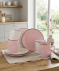 Frühstücksset "Natur Look" rosa