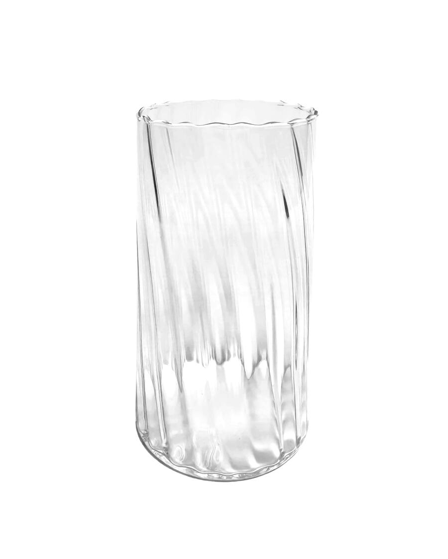 Glasvase in Zylinderform, transparent