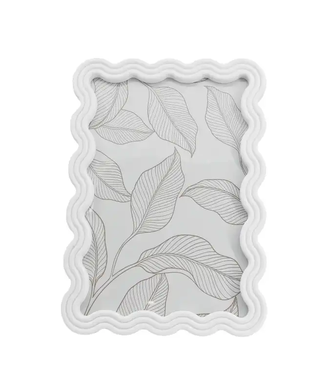 Bilderrahmen mit Wellenrand und Standfuß