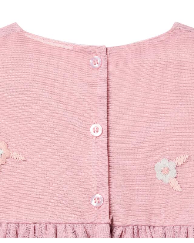 Robe en tulle à broderies et paillettes bébé fille, rose clair (KiK Tüllkleid mit Stickereien und Pailletten (hellrosa)) — KiK, produit allemand authentique au Maroc