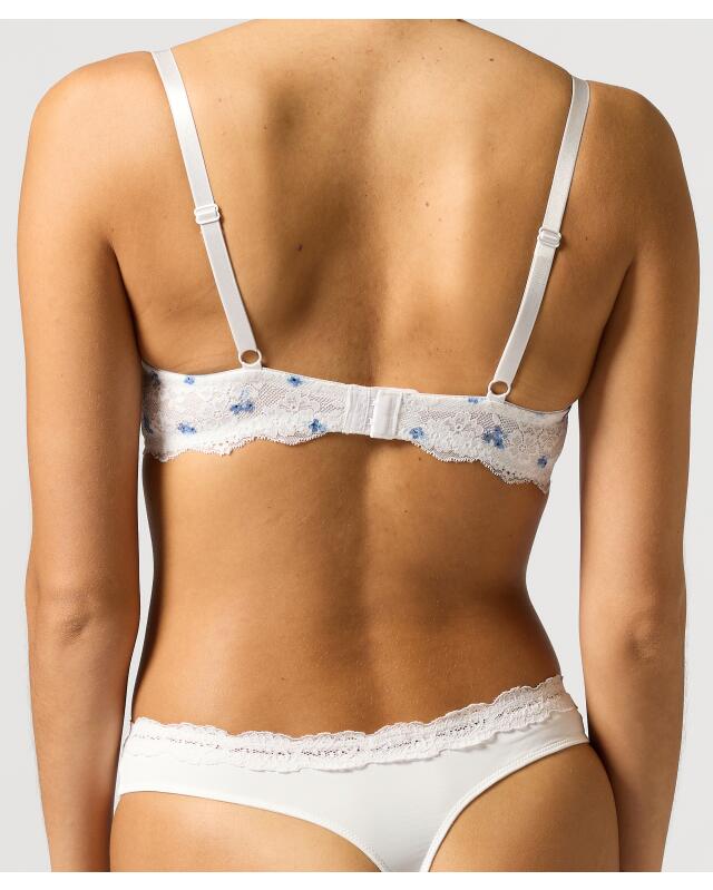 Soutien-gorge à armatures, motif fleuri femme, blanc imprimé (KiK Bügel-BH Blumenmuster (weiß bedruckt)) — KiK, produit allemand authentique au Maroc