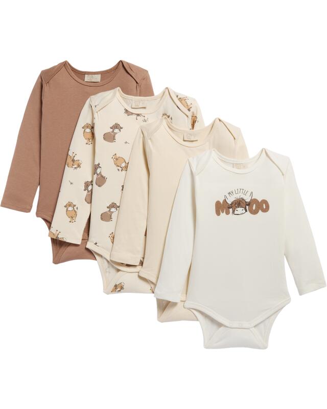 Bodys vaches highland bébé fille, beige — KiK, produit allemand authentique au Maroc