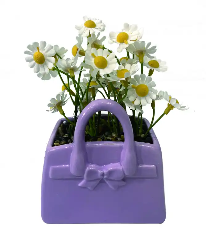 Kunstblumen im Blumentopf Frühling