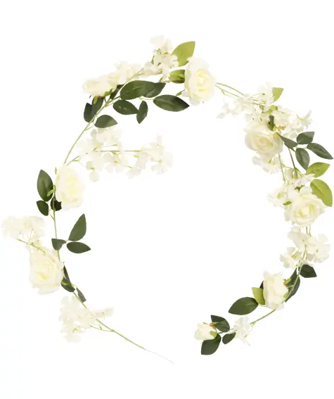 Kunstblumen-Girlande mit Rosen