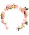 Kunstblumen-Girlande mit Rosen pink