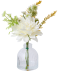 Kunstblumen in Vase weiß