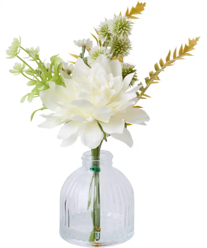 Kunstblumen in Vase