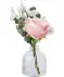 Kunstblumen in Vase rosa
