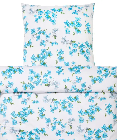 Satin-Bettwäsche Blumen