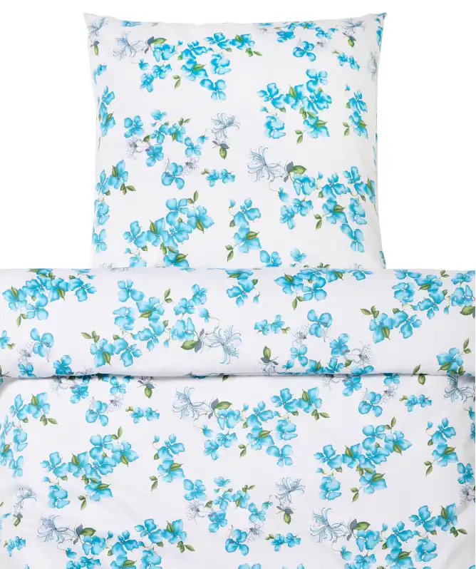 Satin-Bettwäsche Blumen