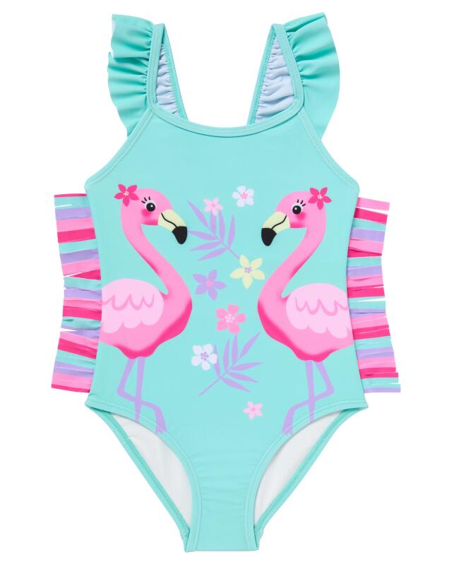 Maillot de bain à franges fille, turquoise — KiK, produit allemand authentique au Maroc