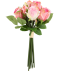 Kunstblumen Rosenstrauß rosa/weiß