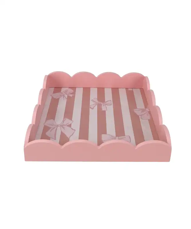 Dekotablett mit Schleifen