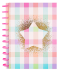 Notizbuch A4 mit Stickern hellblau kariert