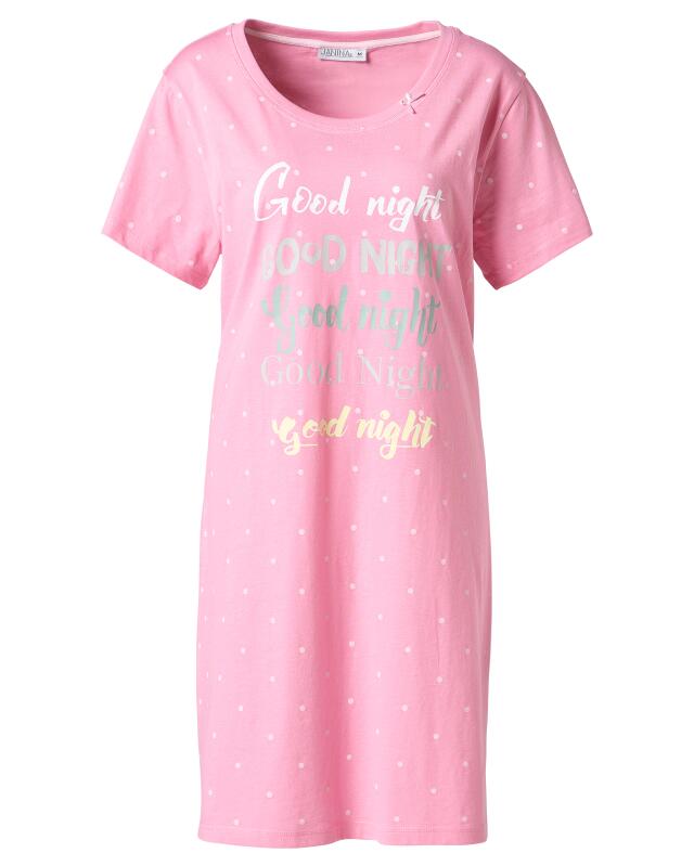 Polka dot big shirt nightie for women, pink (KiK Gepunktetes Bigshirt (rosa)) — KiK, authentic German product in Morocco