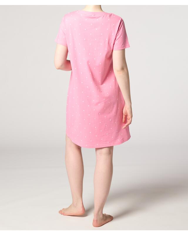 Polka dot big shirt nightie for women, pink (KiK Gepunktetes Bigshirt (rosa)) — KiK, authentic German product in Morocco