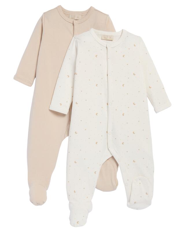 Moon and star pyjamas for baby boys, cream — KiK, authentic German product in Morocco