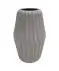 Rautenförmige Keramikvase grau
