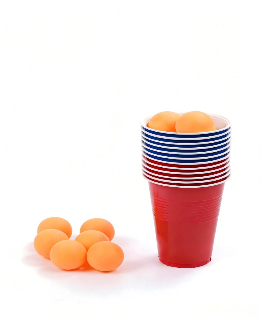 Bierpong-Trinkspiel, bunt